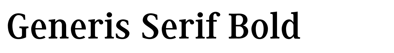 Generis Serif Bold
